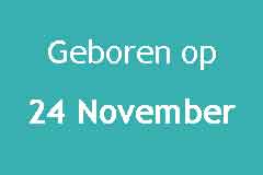 Geboren 24 November Verjaardag Logo